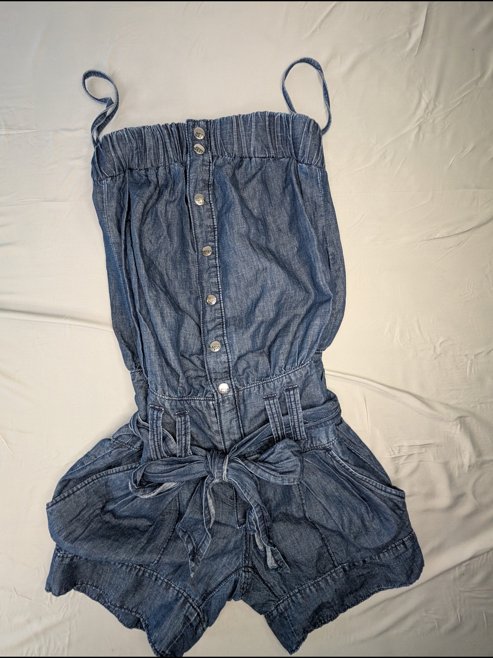 Miss Sixty Blue Denim Strapless Romper